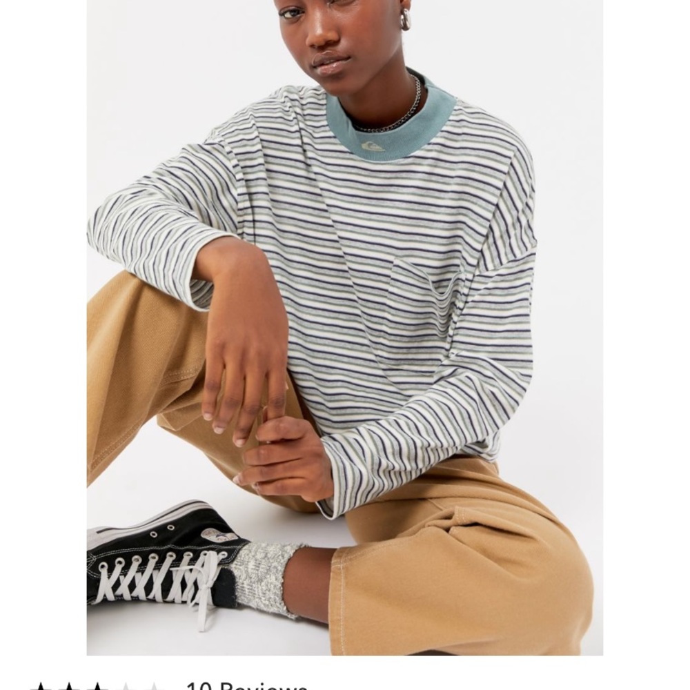 Quiksilver crop boxy tee